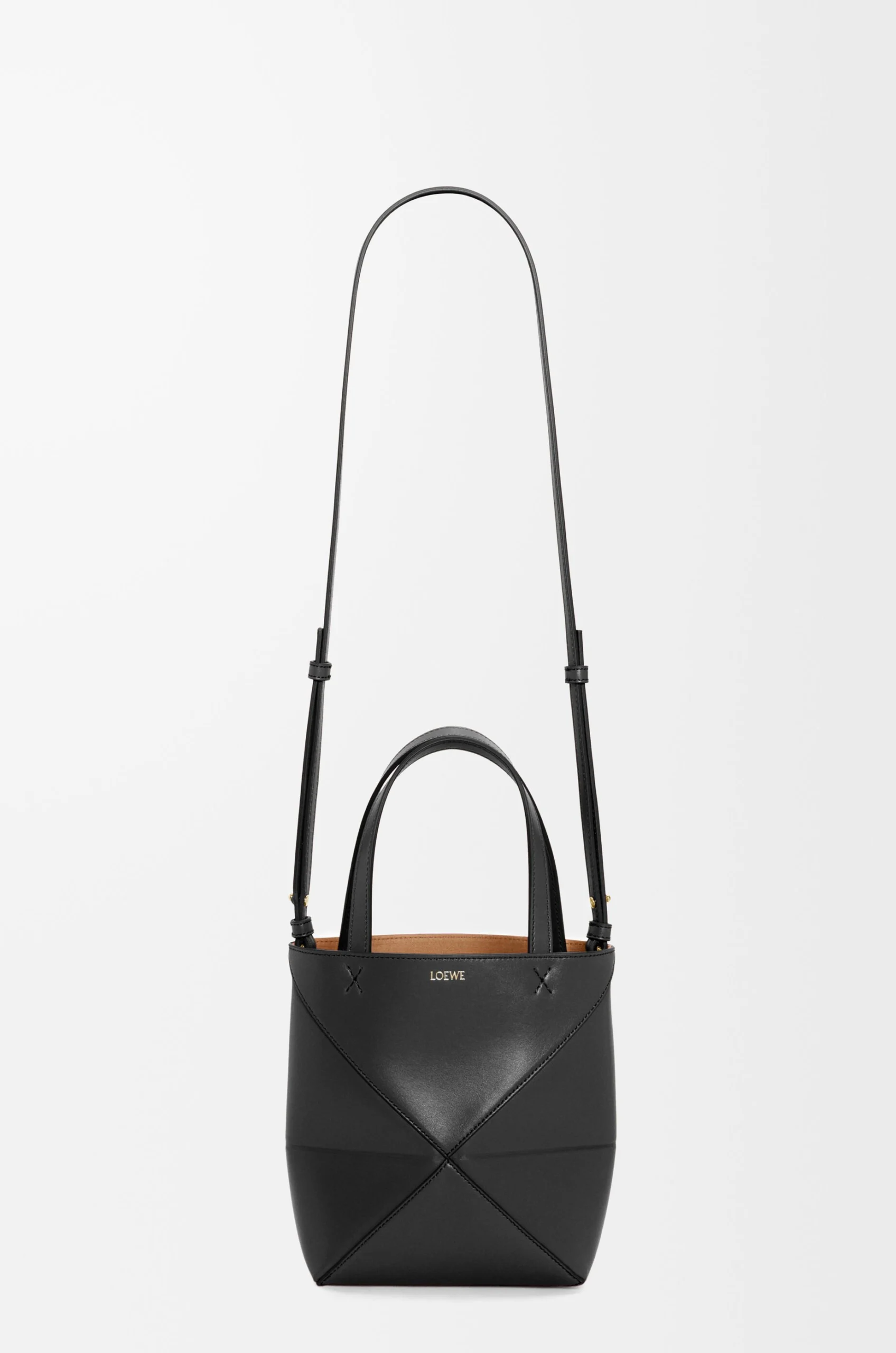 Mini Puzzle Fold tote in shiny calfskin - Image 9