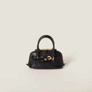 Mini Handbag in Aventure Nappa Leather Black