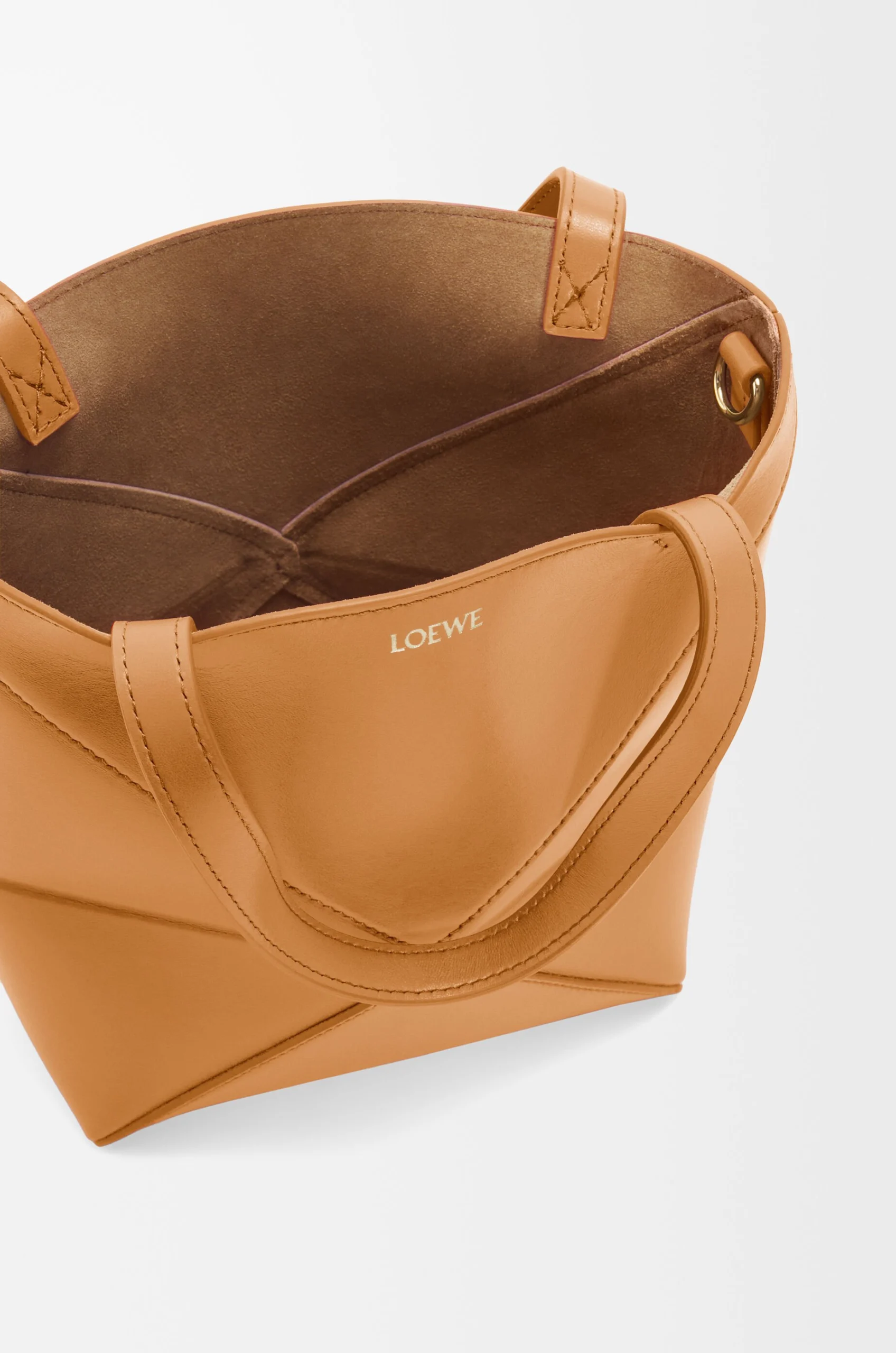 Mini Puzzle Fold tote in shiny calfskin - Image 6