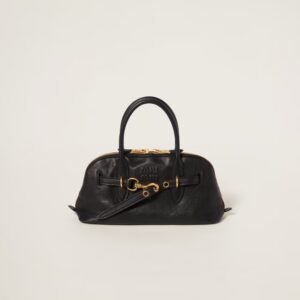 Aventure Nappa Large Leather Handbag Black