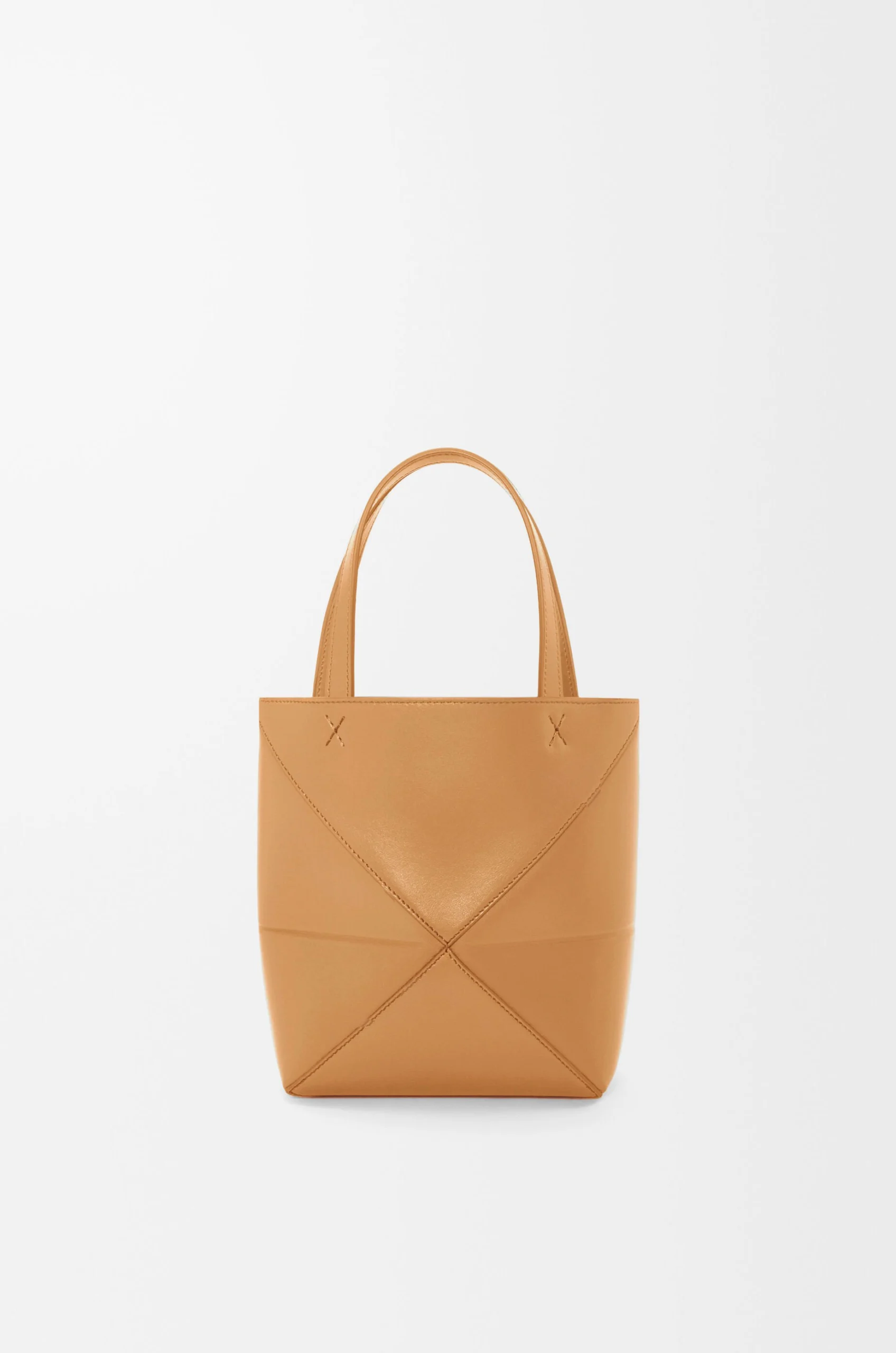 Mini Puzzle Fold tote in shiny calfskin - Image 2