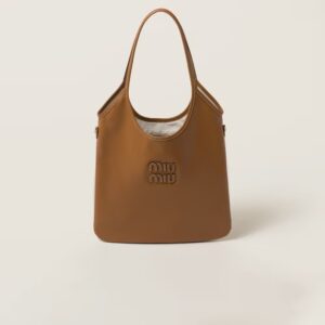 IVY Leather Handbag Cognac color