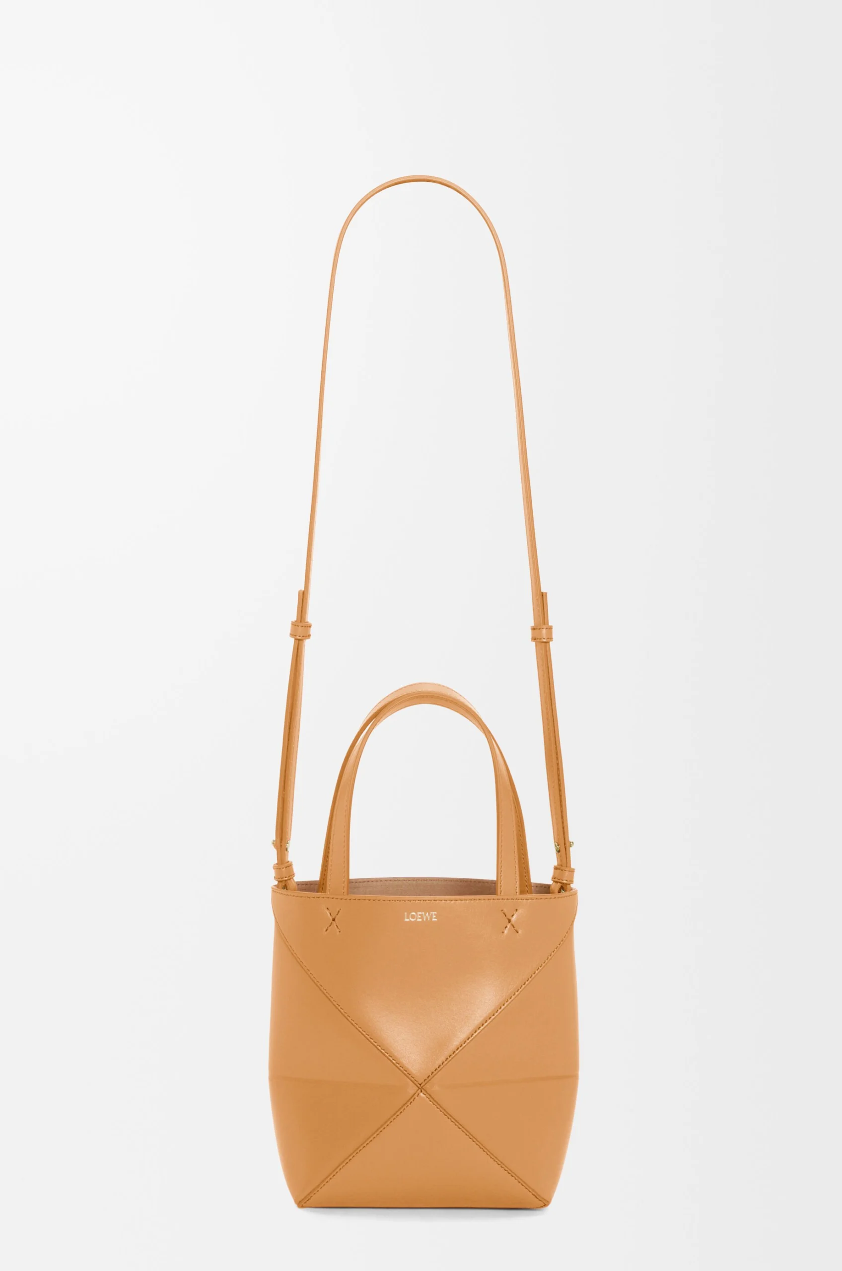 Mini Puzzle Fold tote in shiny calfskin - Image 5