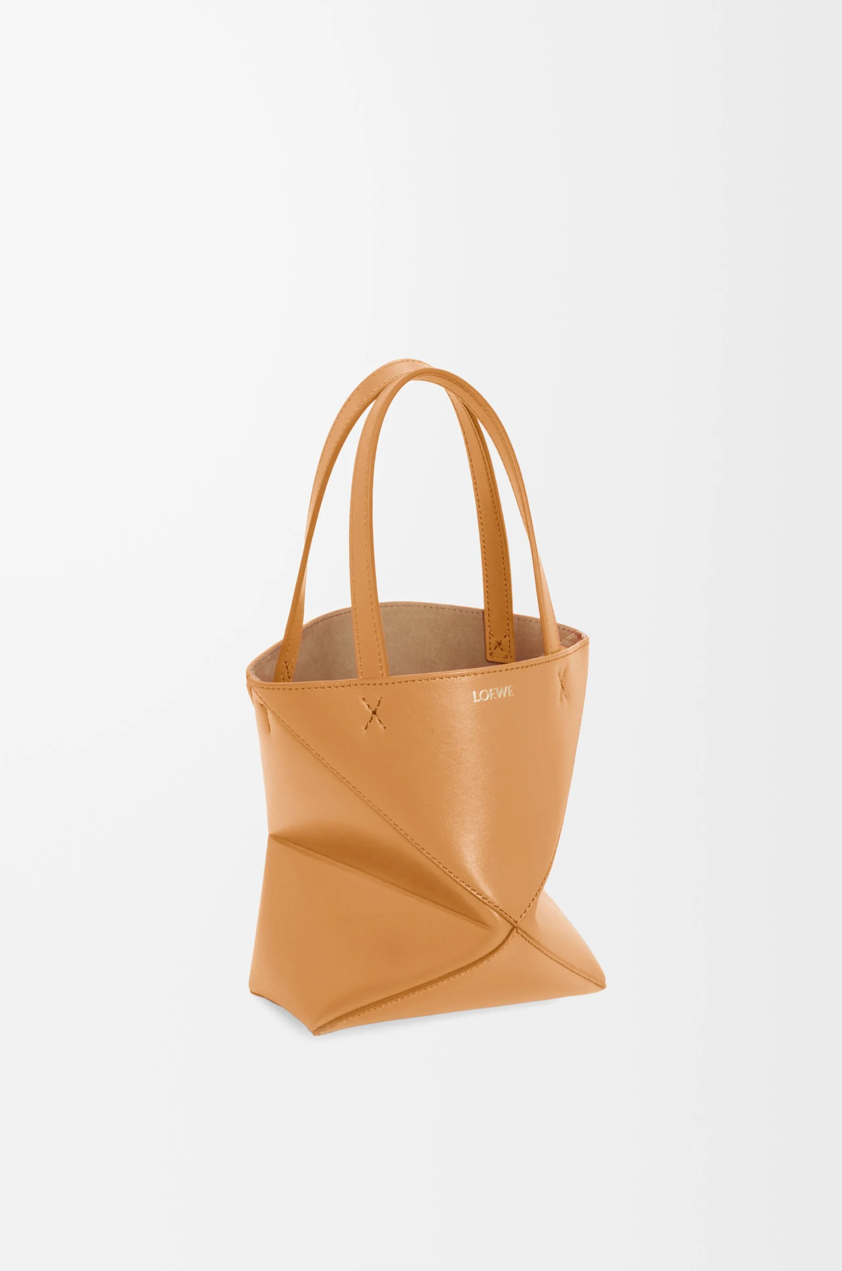 Mini Puzzle Fold tote in shiny calfskin - Image 7