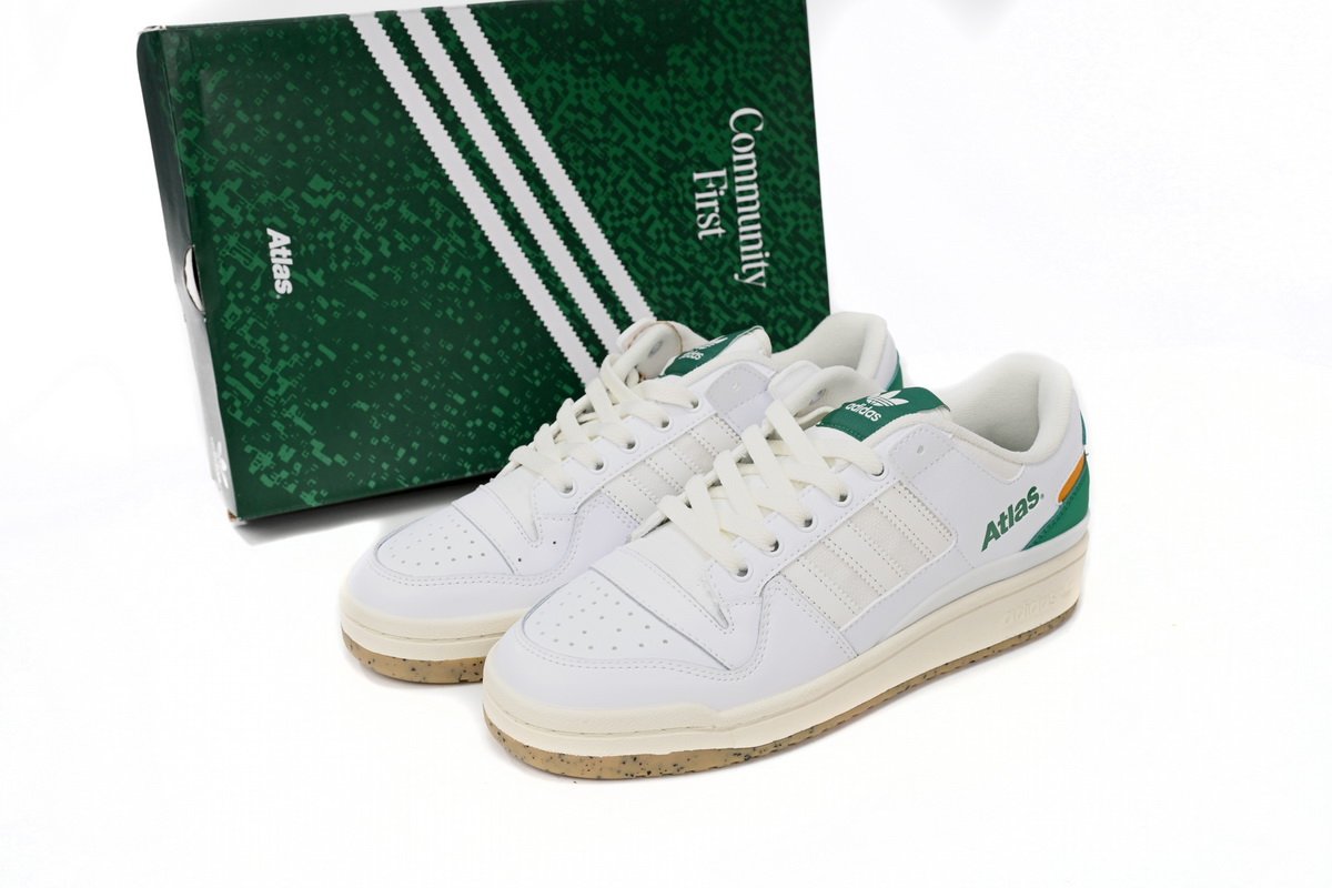 Atmos x adidas Forum Low White Gree HQ6996 - Image 9