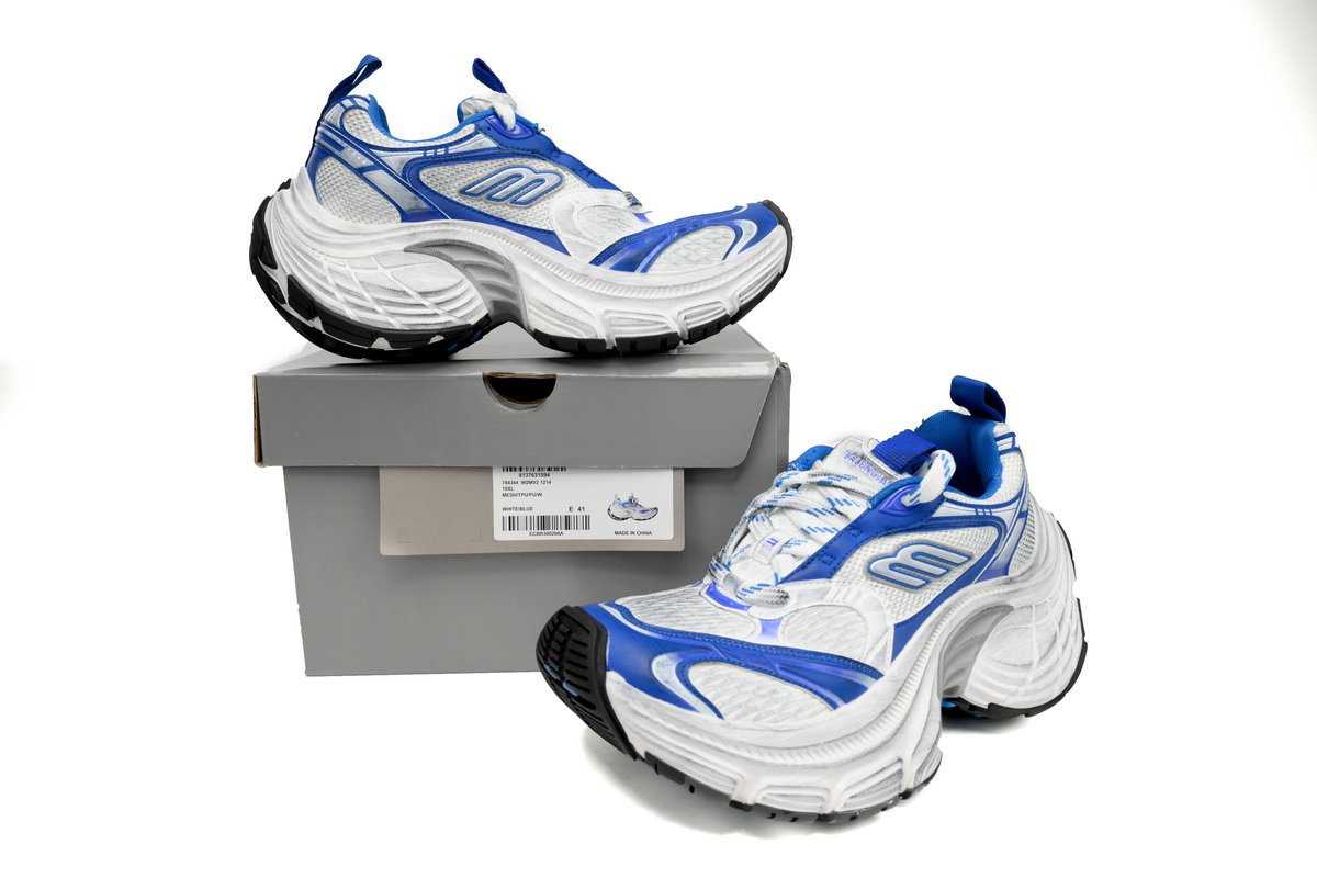 Balenciaga 10 XL White Gray Black White Blue 784342 W2MV2 1214 - Image 2