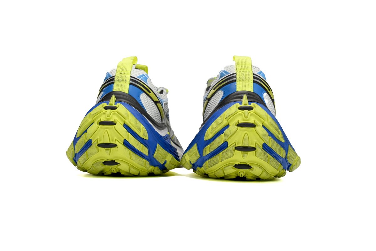 Balenciaga 10 XL White Gray Black White Blue Fluorescent Green 784342 W2MV2 7019 - Image 4