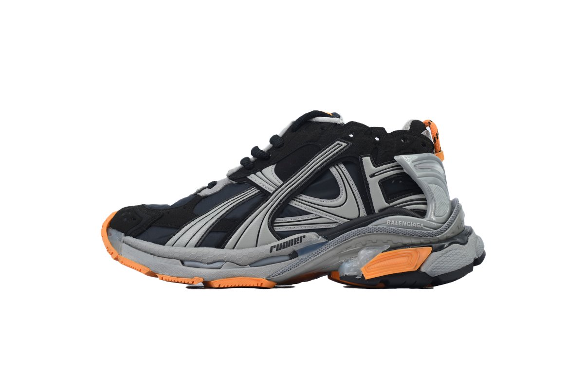 Balenciaga Runner 7Sneaker 'Black Fluo Orange'72774 W3RNY 1878