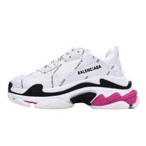Balenciaga Triple S Letter White Rose Red 524039 W2FA4 9155
