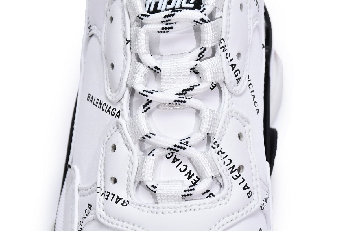 Balenciaga Triple S Letter White Rose Red 524039 W2FA4 9155 - Image 6