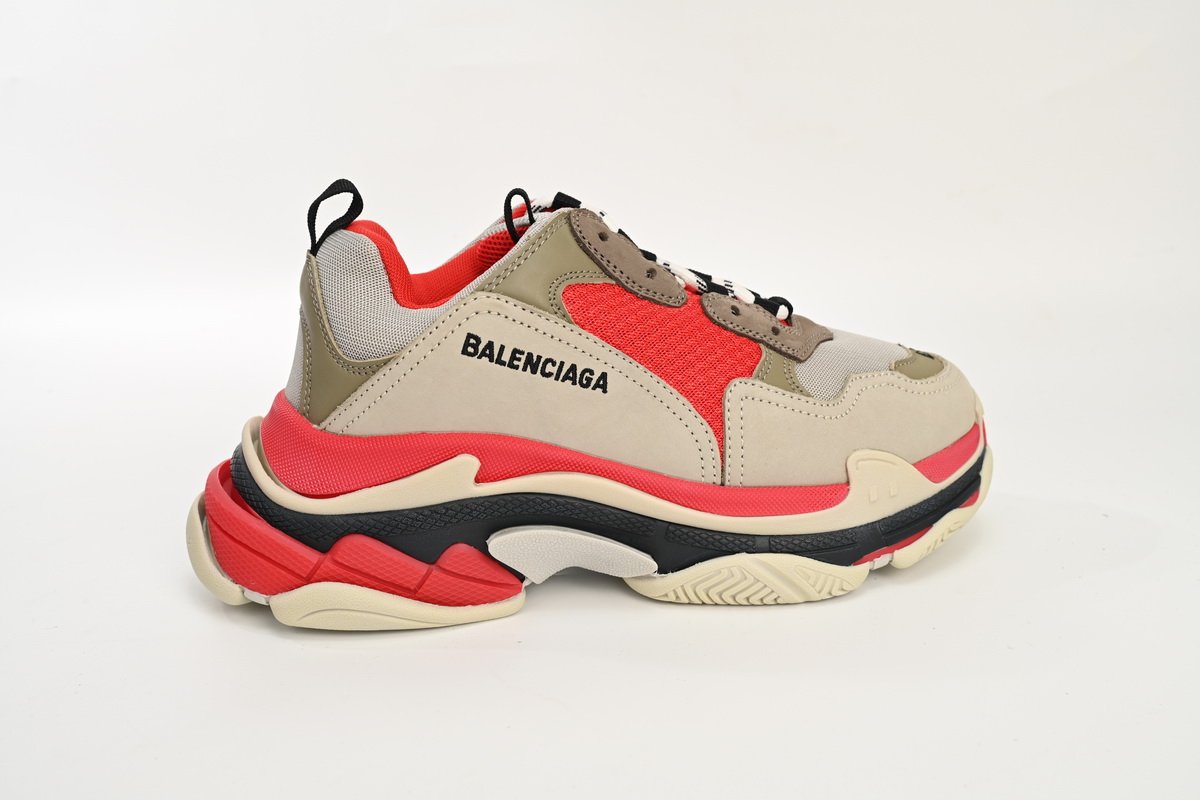 Balenciaga Triple S Red White Dark Grey 541624 W06E2 1863 - Image 10