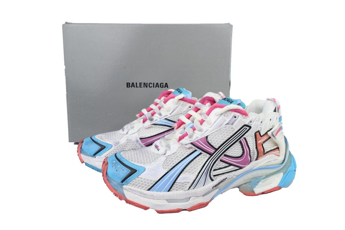 Balenciaga Wmns Runner Sneaker 'Grey Multi-Color' 772767 W3RMU 9458 - Image 7