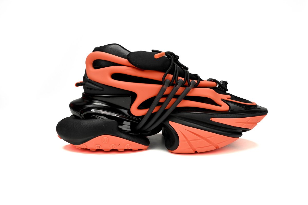 BALMAIN Multikolor Buty sportowe Black orange YM1VJ309 - Image 7