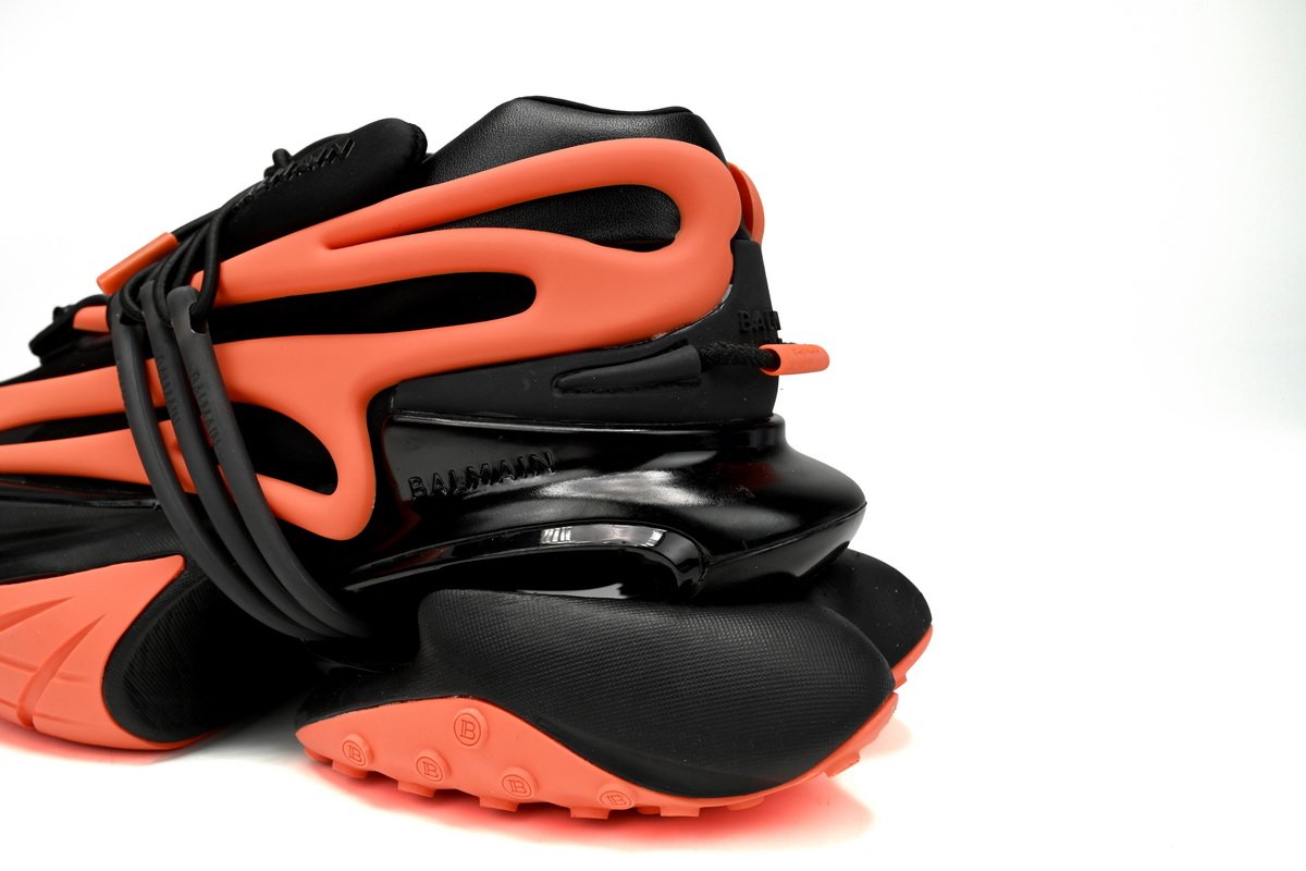 BALMAIN Multikolor Buty sportowe Black orange YM1VJ309 - Image 10