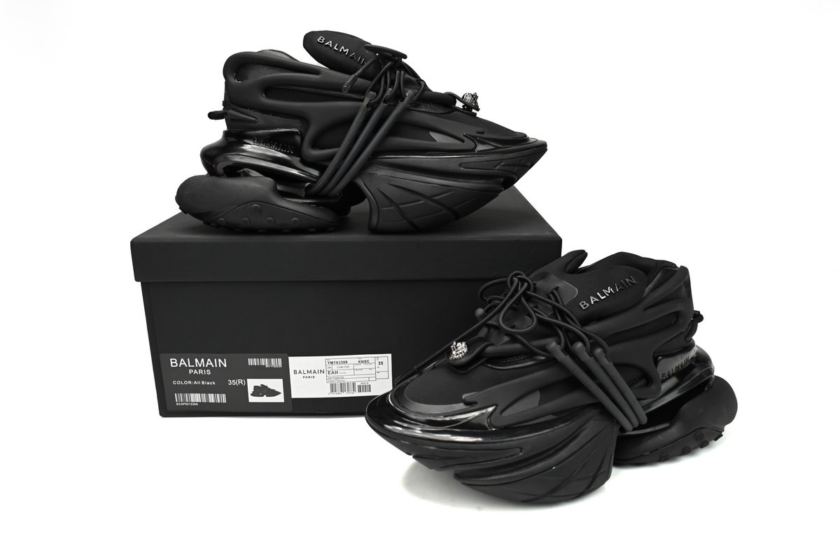 BALMAIN Multikolor Buty sportowe Black YM1VJ309 - Image 3