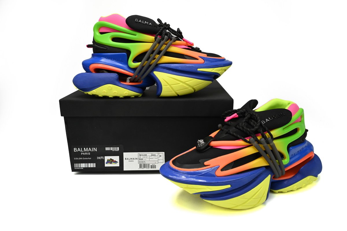 BALMAIN Multikolor Buty sportowe Colorful YM1VJ309 - Image 3