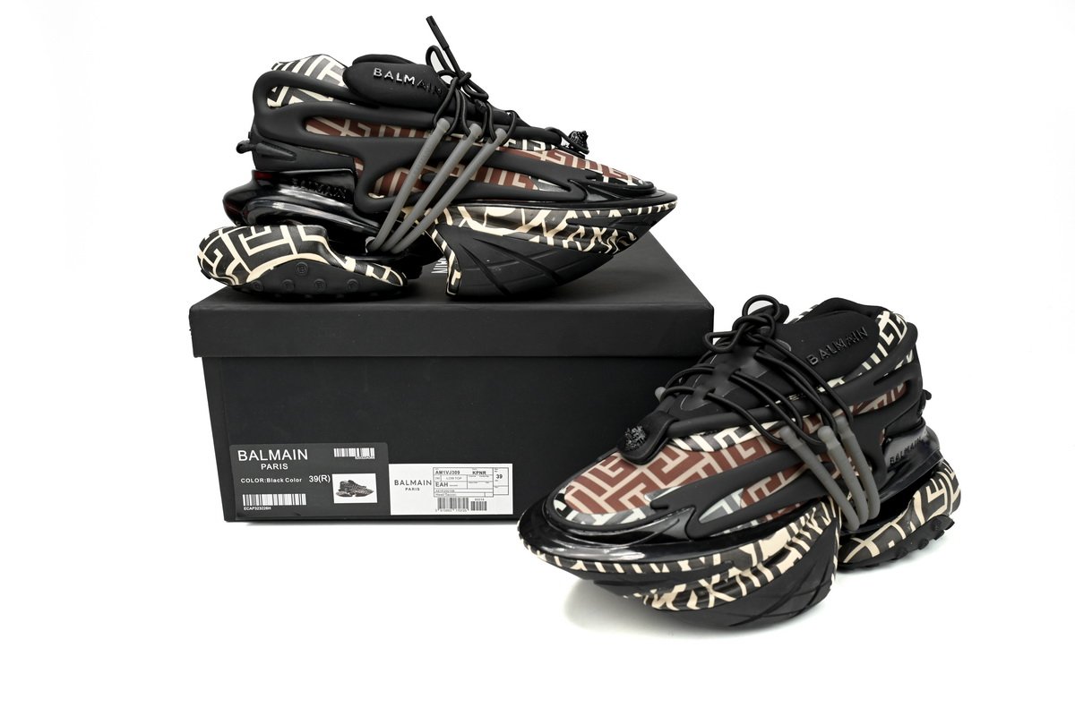 BALMAIN Multikolor Buty sportowe Lattice YM1VJ309 - Image 3