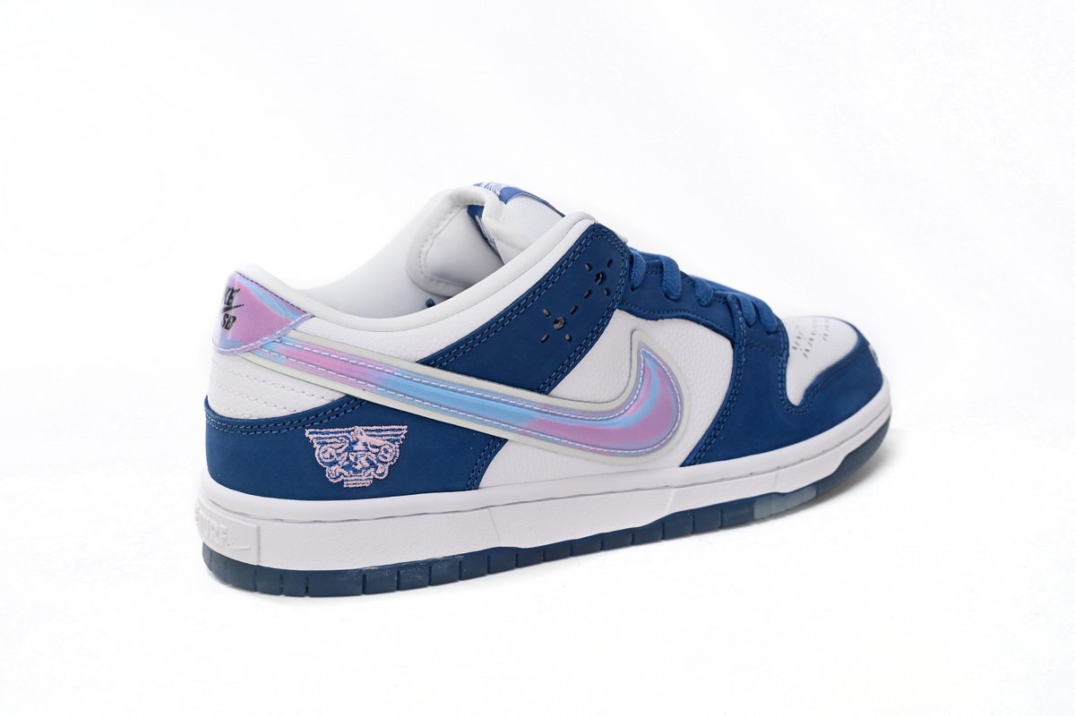 Born x Raised x Nike SB Dunk Low Blue White FN7819-400 - Image 5
