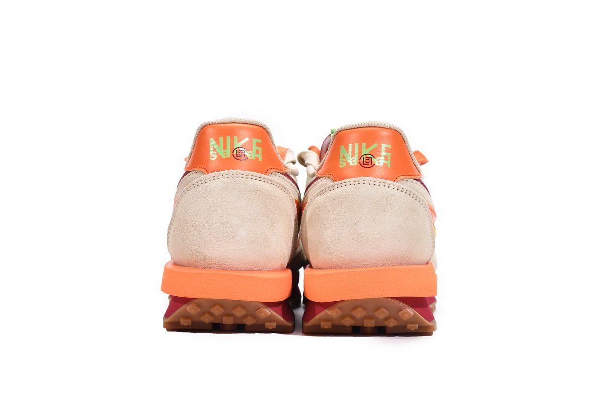 CLOT x sacai x Nike LDWaffle Orange Blaze DH1347-100 - Image 4
