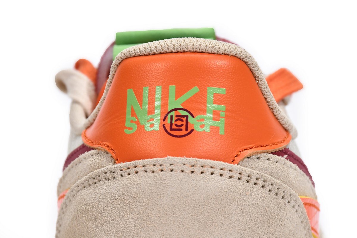 CLOT x sacai x Nike LDWaffle Orange Blaze DH1347-100 - Image 9