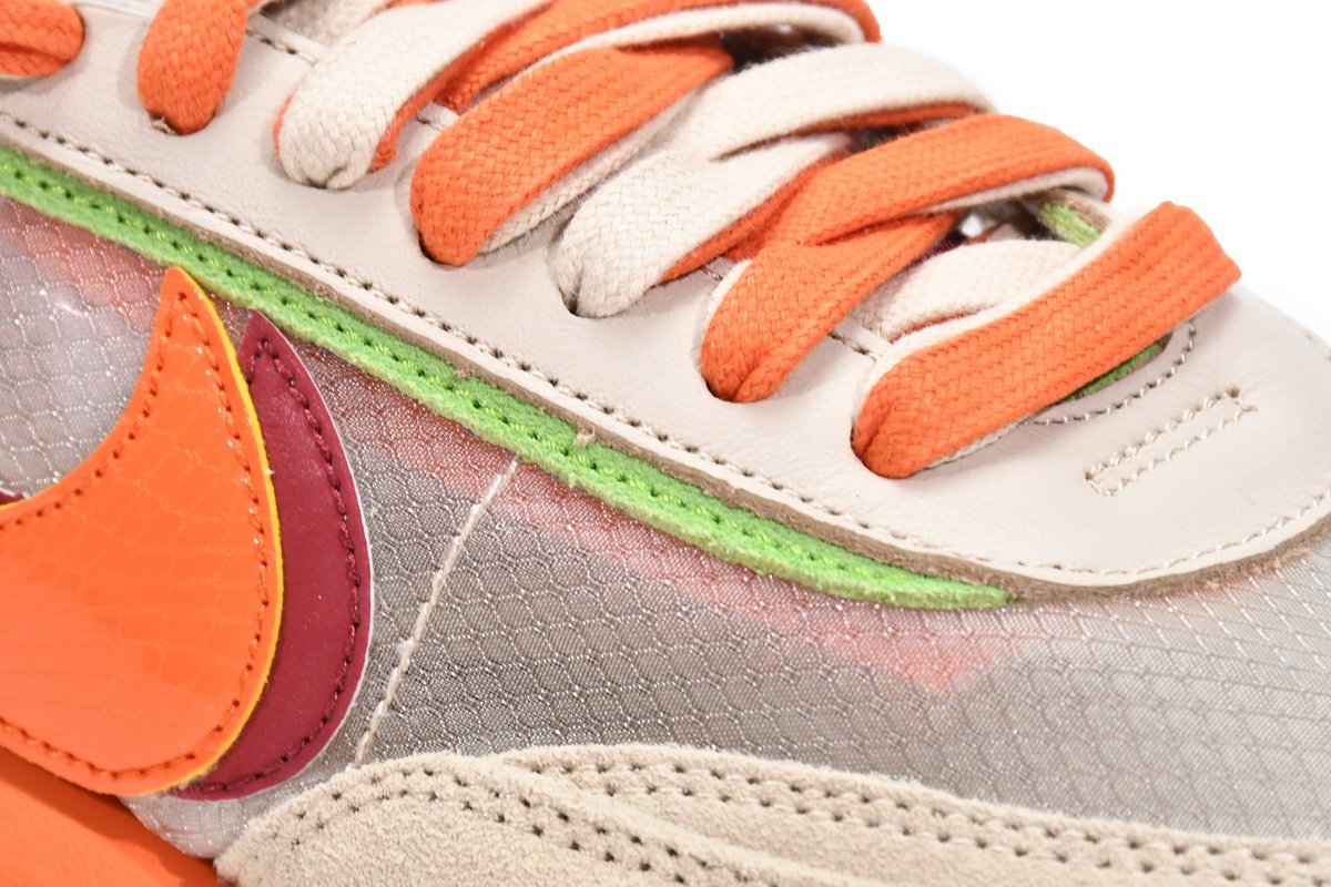 CLOT x sacai x Nike LDWaffle Orange Blaze DH1347-100 - Image 7