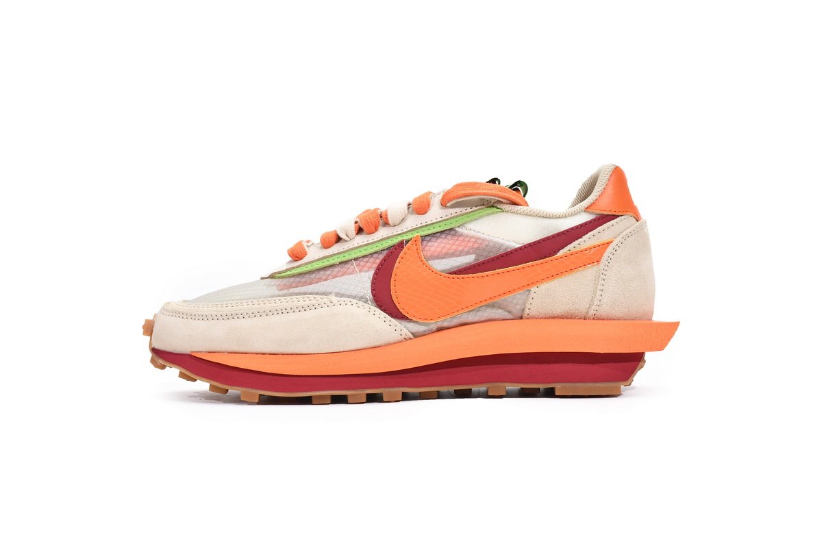 CLOT x sacai x Nike LDWaffle Orange Blaze DH1347-100