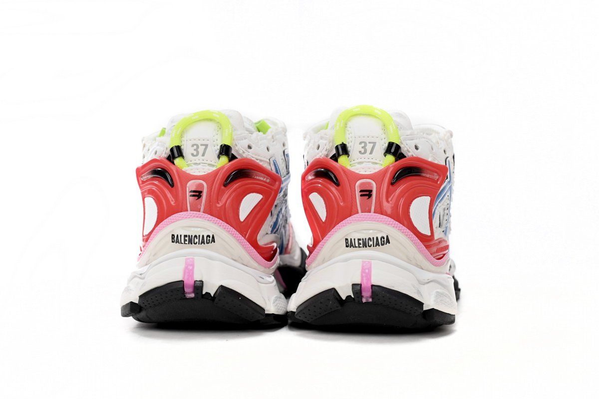 Balenciaga Runner White Blue Red 677402 W3RB6 9645 - Image 4