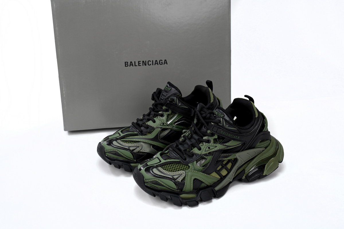 Balenciaga Track 2 Sneaker Military Black 568614 W3AE1 2311 - Image 13