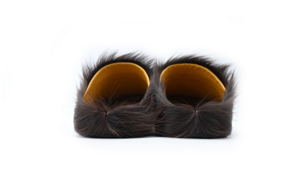 Marni Long-hair Calfskin Fussbett Sabot Brown SBMS004601P412200M37 - Image 4