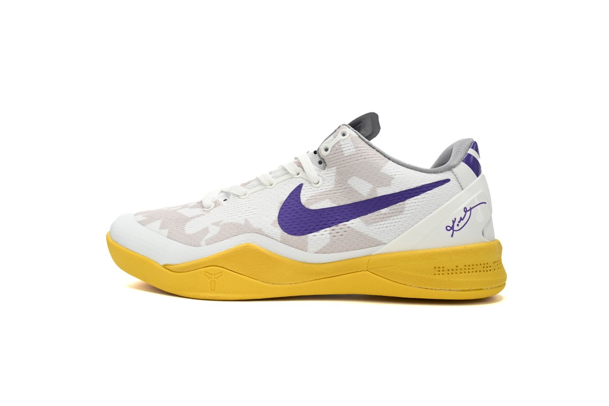 Nike Kobe 8 Low White/Purple-Yello 555035-101