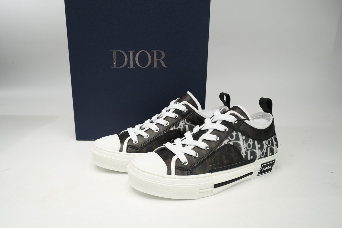 Dior B23 HT Oblique Transparency Low Bang Black and White - Image 2