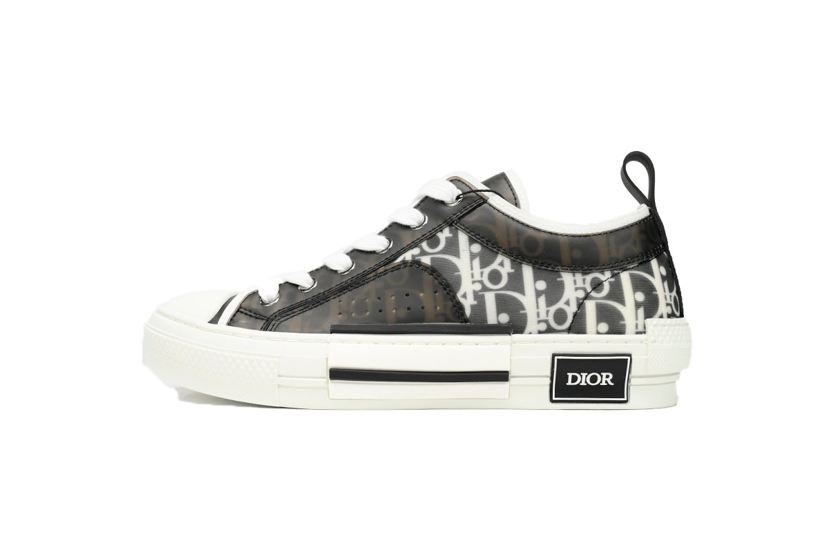 Dior B23 HT Oblique Transparency Low Bang Black and White