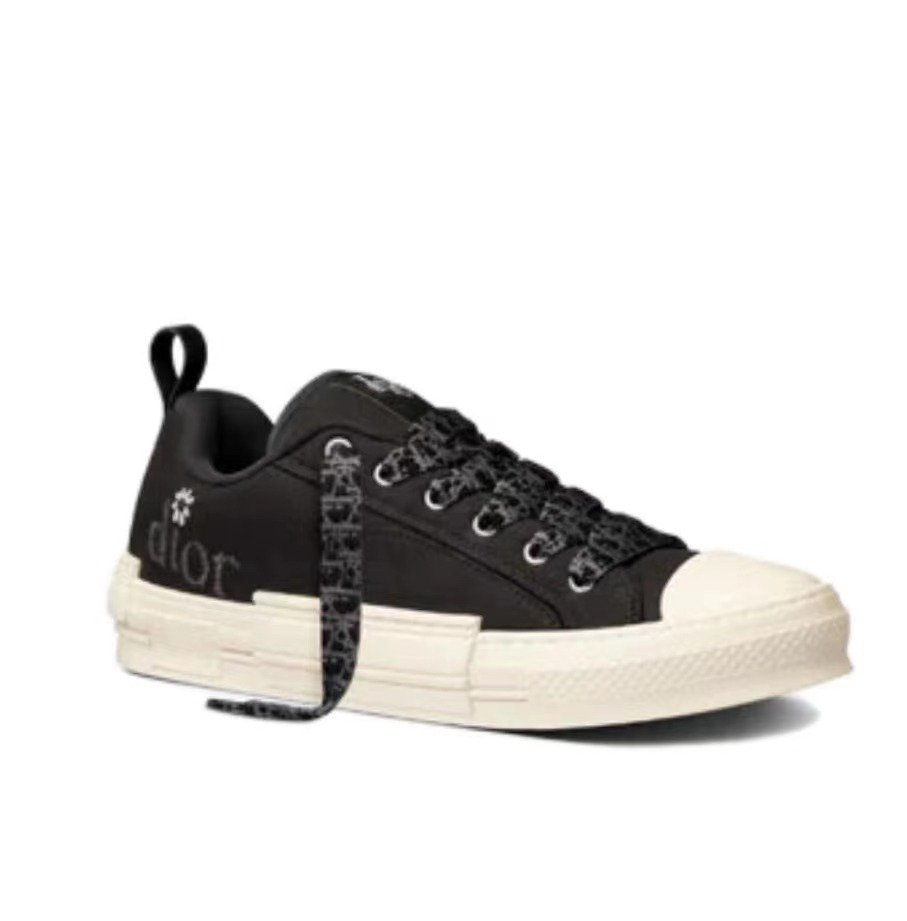 Dior B23 Skater Low Top ERL Black Cotton Canvas 3SN292ZWC_H968 - Image 2