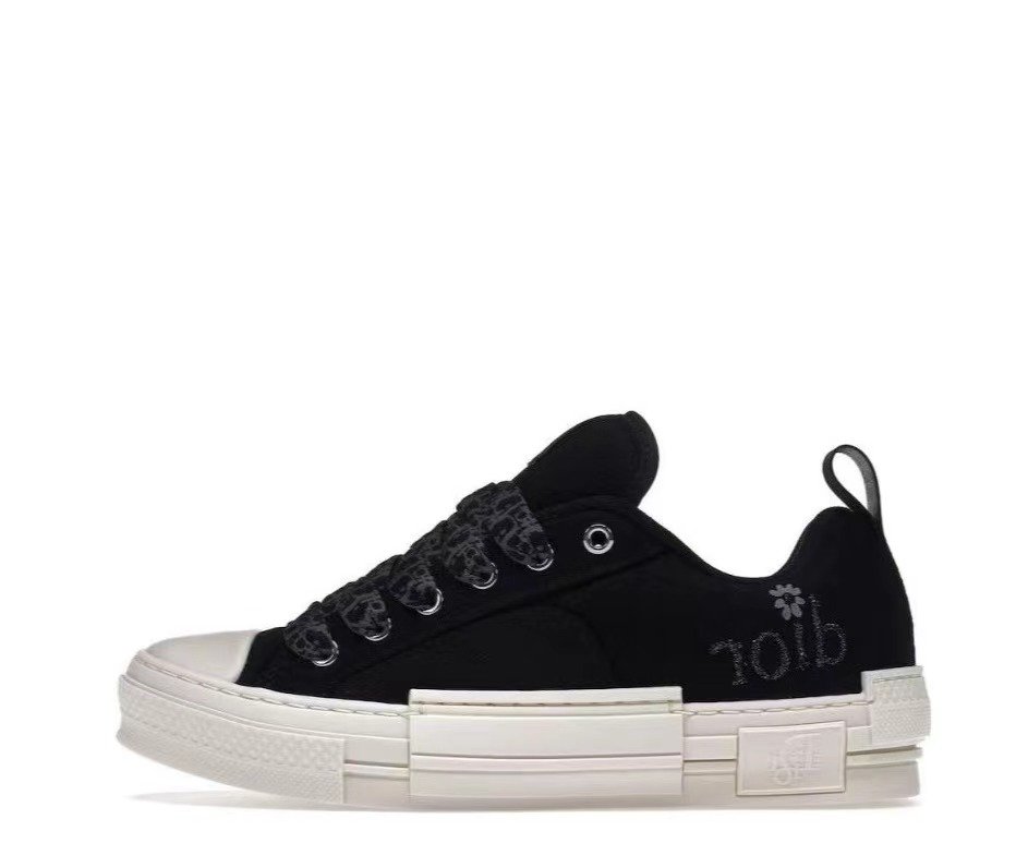 Dior B23 Skater Low Top ERL Black Cotton Canvas 3SN292ZWC_H968