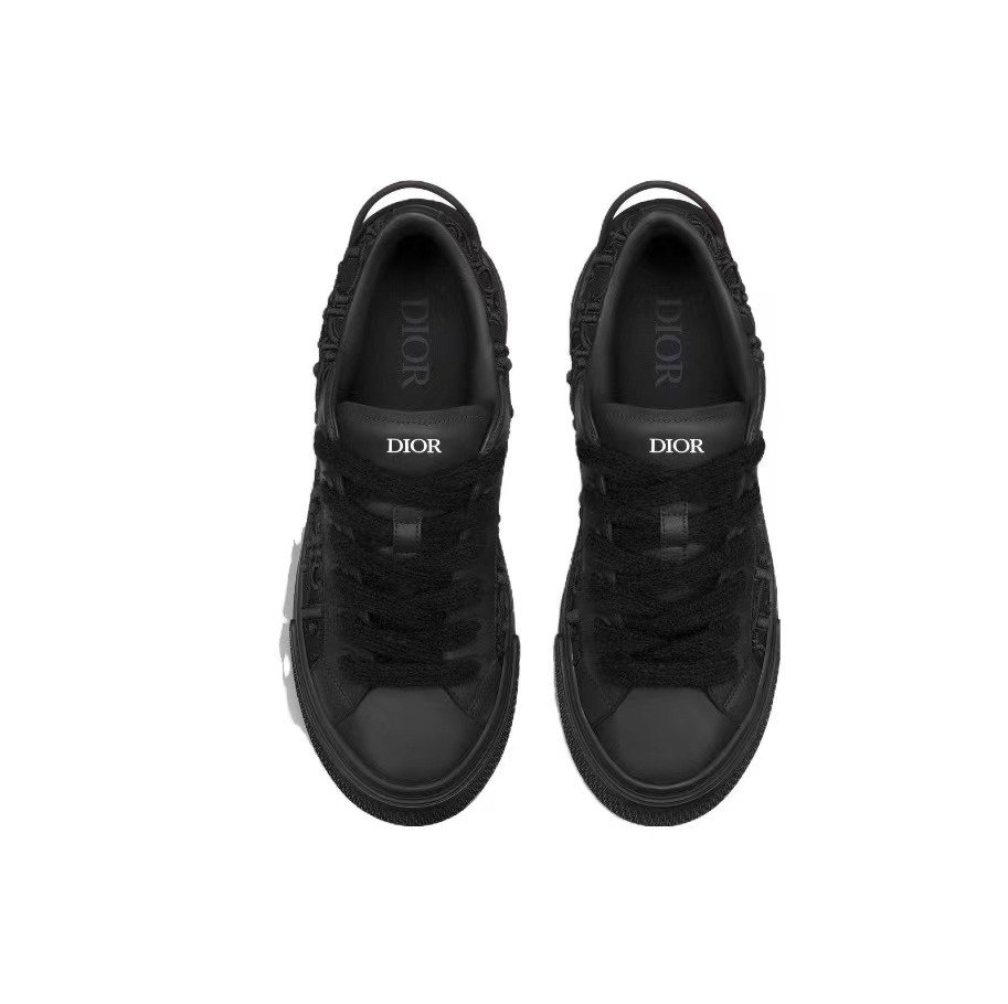 Dior B33 Sneaker Black Smooth Calfskin Oblique Raised Embroidery 3SN303ZYQ_H900 - Image 4