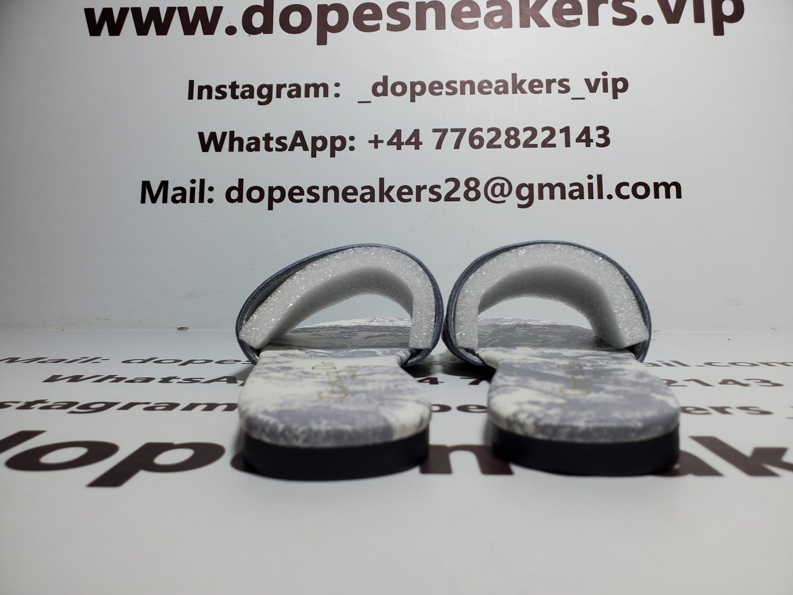 Dior Dway Slide Gray Toile de Jouy Embroidered Cotton KCQ209TJE_S21G - Image 2