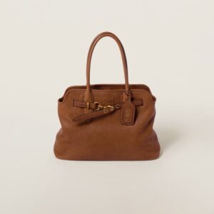 Aventure Nappa Leather Handbag Oak color