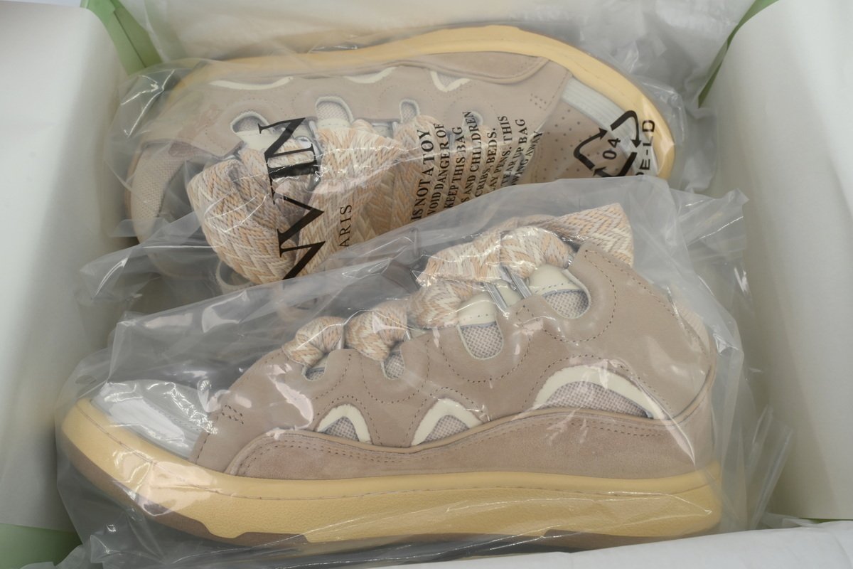 Lanvin Leather Curb White Brown - Image 6