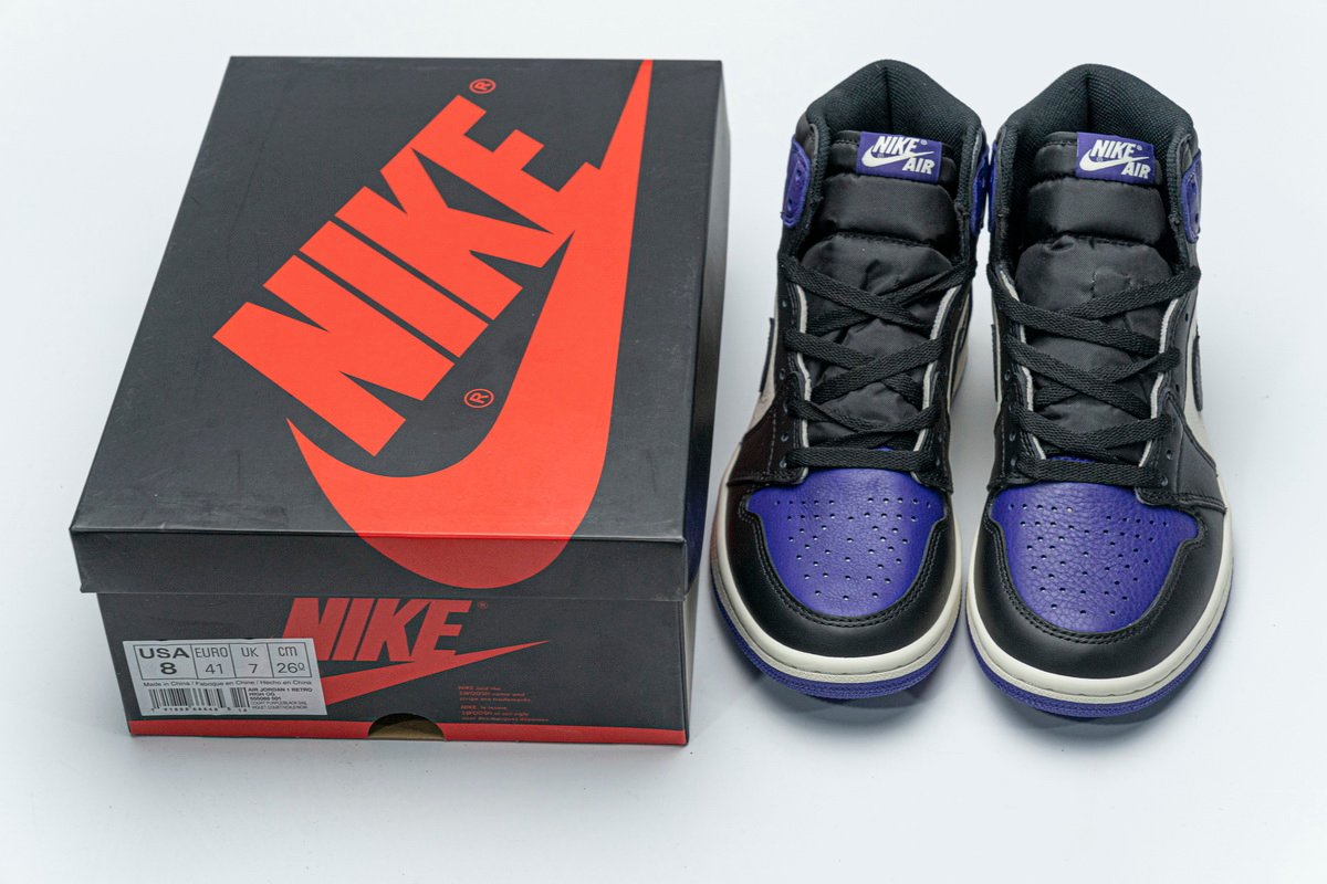 Air Jordan 1 Retro High Court Purple 555088-501 - Image 2