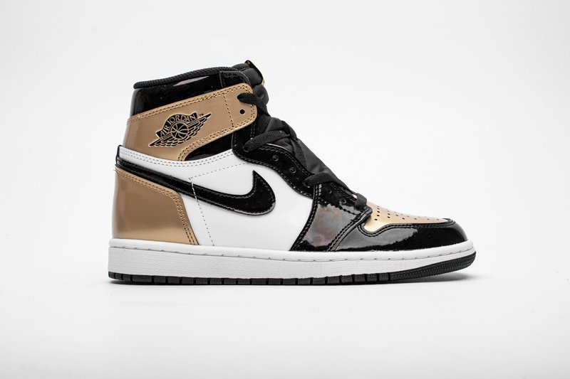 Air Jordan 1 Retro High NRG Patent Gold Toe 861428-007 - Image 3