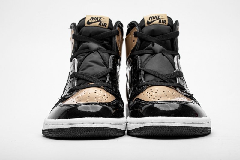 Air Jordan 1 Retro High NRG Patent Gold Toe 861428-007 - Image 6