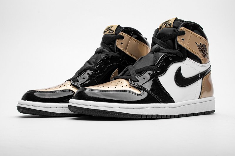 Air Jordan 1 Retro High NRG Patent Gold Toe 861428-007 - Image 2