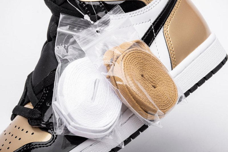 Air Jordan 1 Retro High NRG Patent Gold Toe 861428-007 - Image 7
