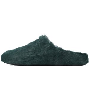 Marni Long-hair Calfskin Fussbett Sabot Deep Green SBMR000600P412200V78