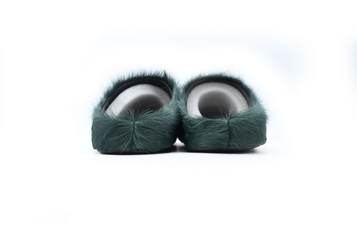 Marni Long-hair Calfskin Fussbett Sabot Deep Green SBMR000600P412200V78 - Image 4