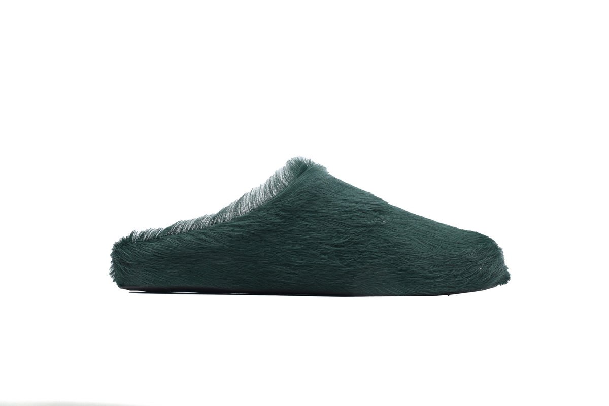 Marni Long-hair Calfskin Fussbett Sabot Deep Green SBMR000600P412200V78 - Image 5