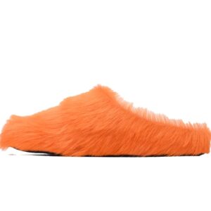 Marni Long-hair Calfskin Fussbett Sabot Orange SBMR000600P412200R09