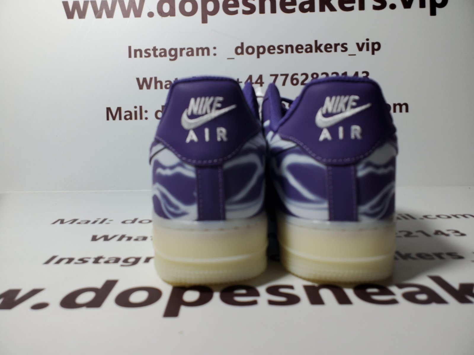 Nike Air Force 1 LOw O7 QS Purple Skeleton Halloween (2021) - Image 6