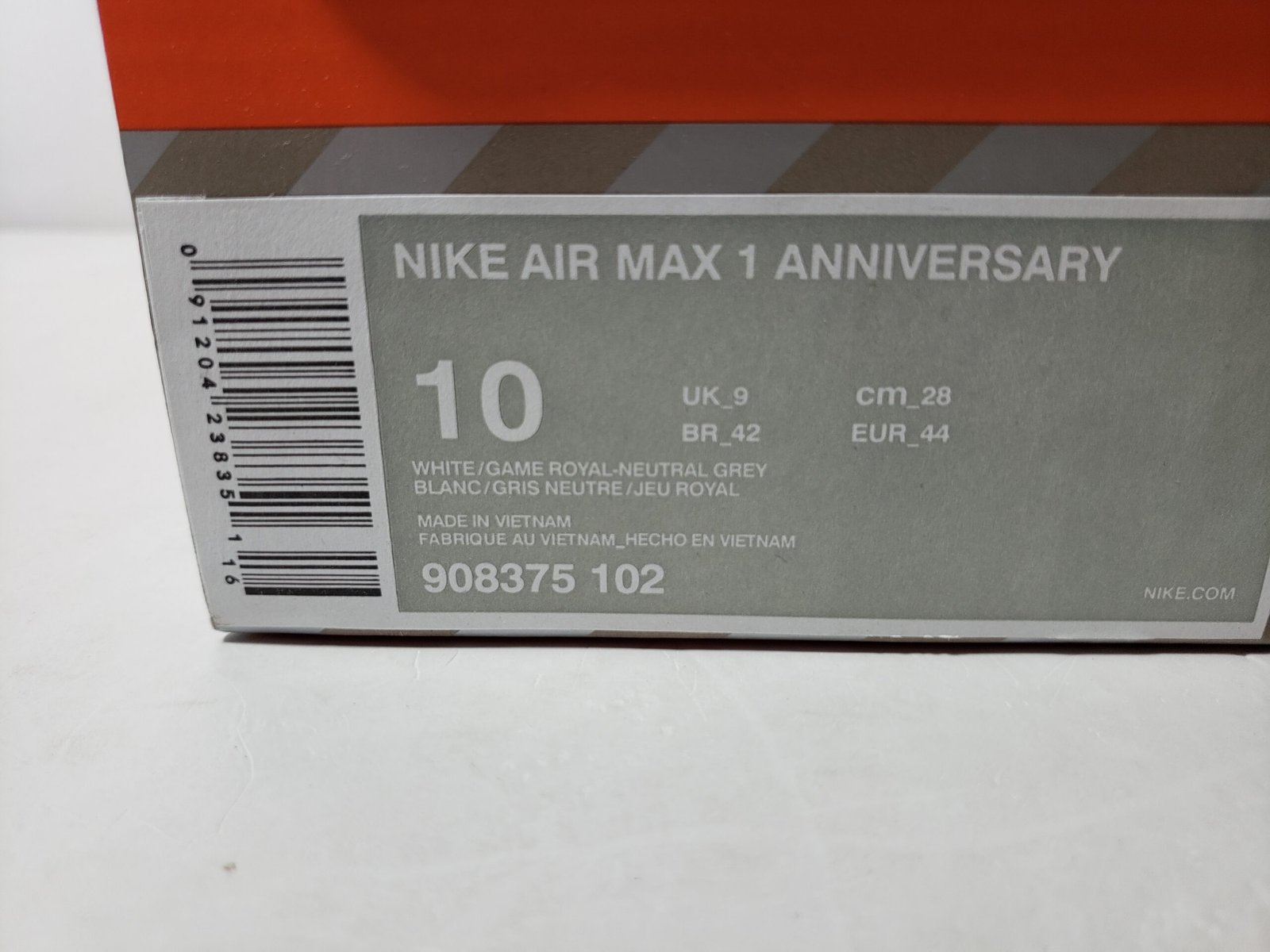 Nike Air Max 1 Anniversary "Royal Blue" 908375-102 - Image 6