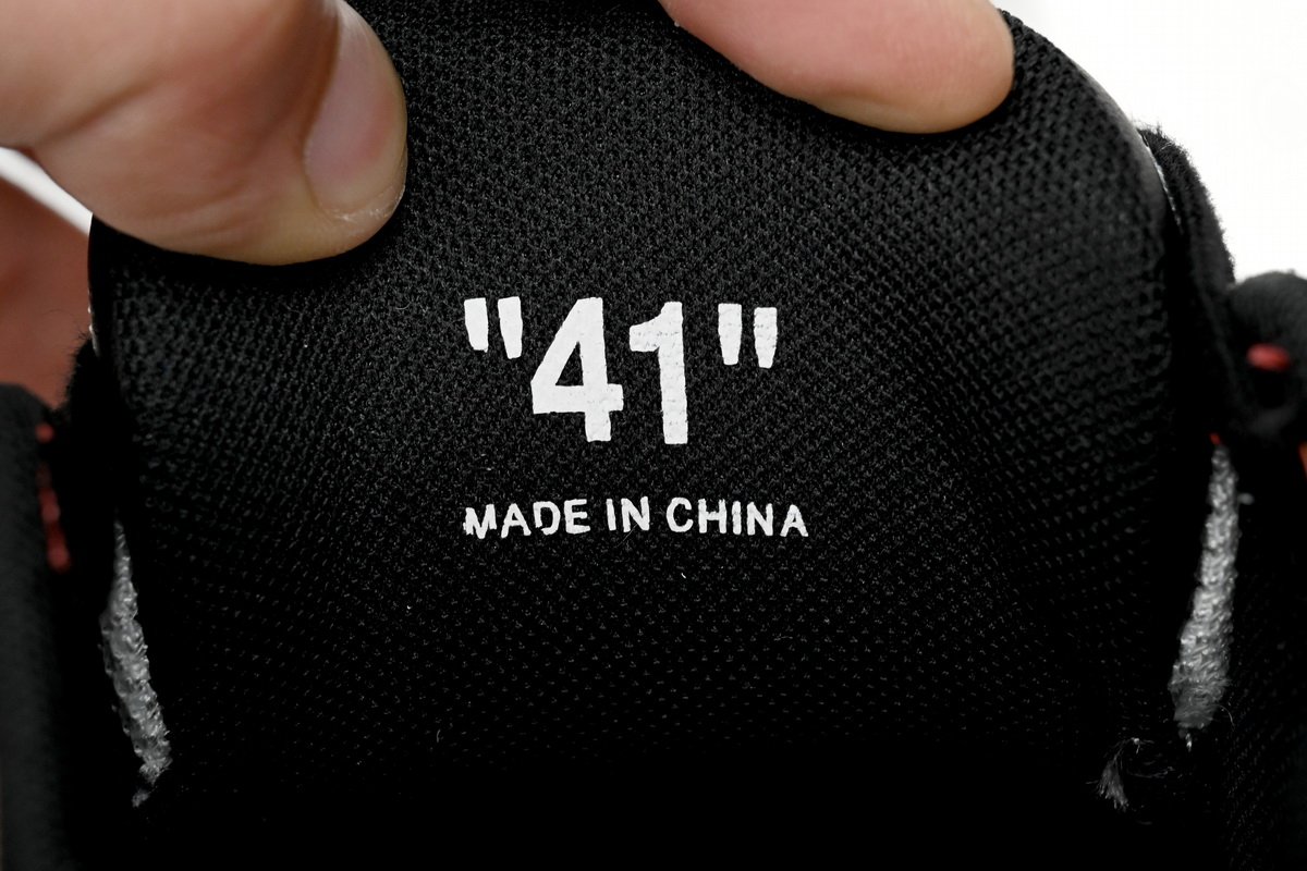 OFF-WHITE Out Of Office OOO Low Tops Black White Red OMIA189S23LEA0012510 - Image 8